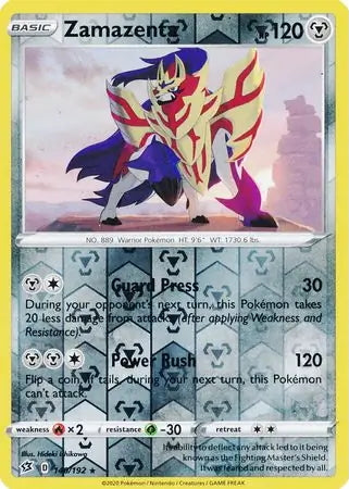 Rebel Clash Zamazenta #140/192 reverse holo